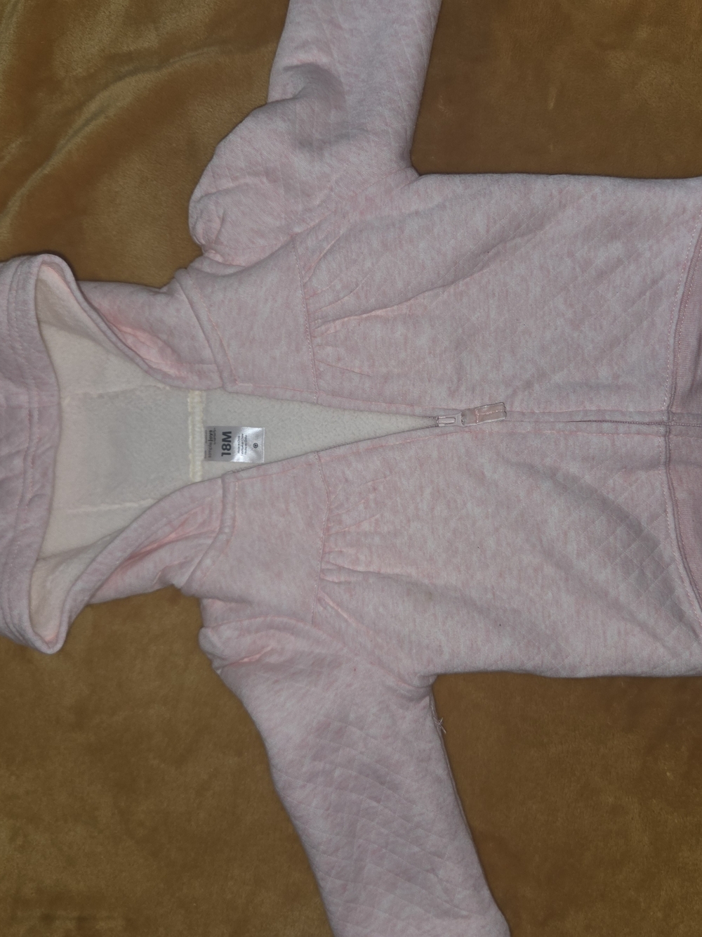 Carter's Light Pink Quilted Hooded Puffer Jacket